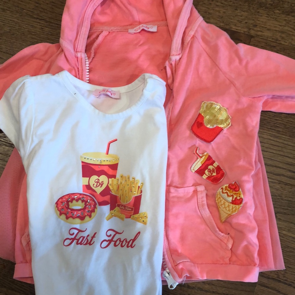 Fast food theme t shirt and hoodie 12/18M